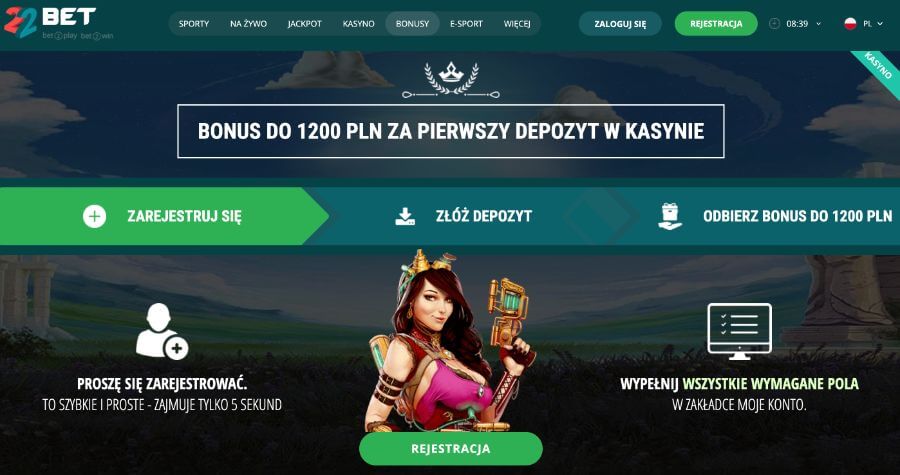 22BET - bonus powitalny