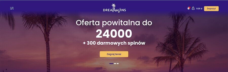 Bonus powitalny kasyna DreamWins.