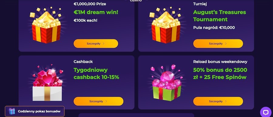 Turnieje i promocje w iWild Casino.