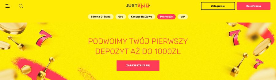 JustSpin - bonus powitalny