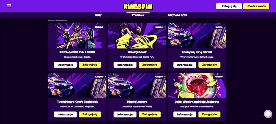 Recenzja King Spin Casino dla polskich graczy