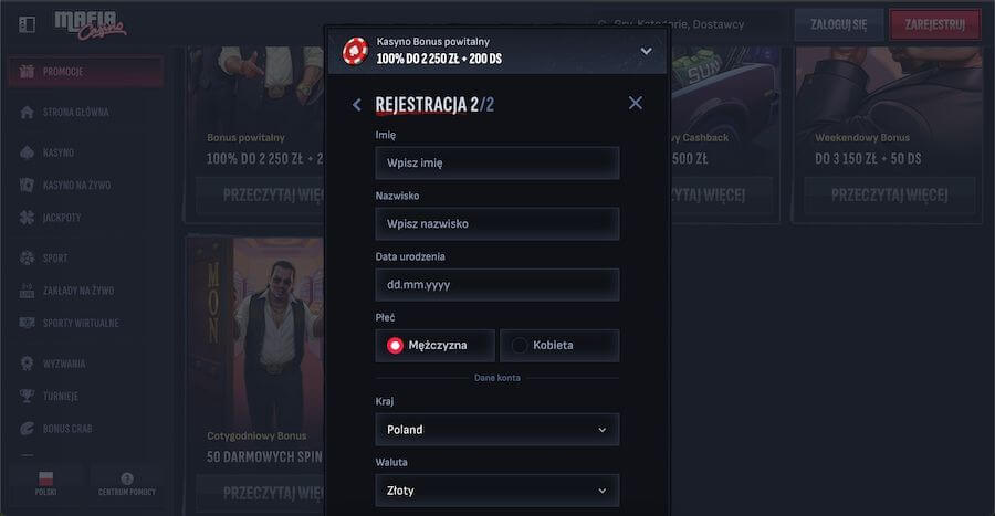 Recenzja Mafia Casino dla polskich graczy