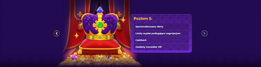 Poziom 5 VIP w kasynie Royal Game.