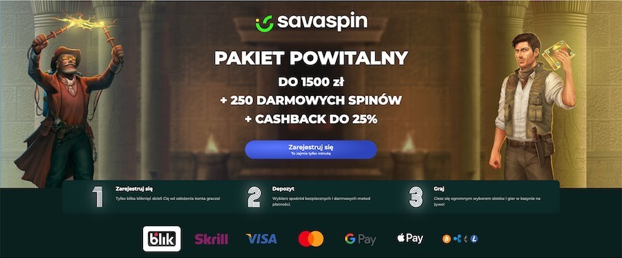 Savasin kasyno bonus powitalny.