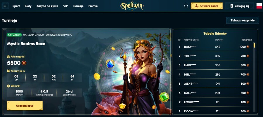 SpellWin - turnieje