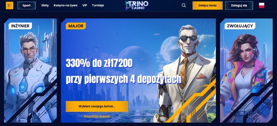 Trino Casino - bonus powitalny Major