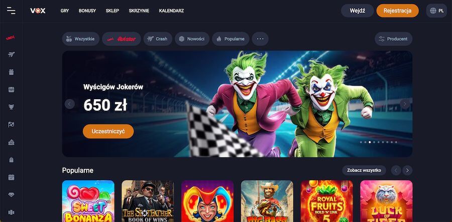 Wyścig Jokerów w kasynie VoxCasino.