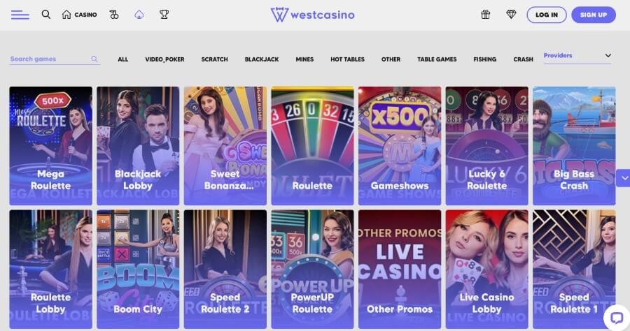 WestCasino - kasyno na żywo