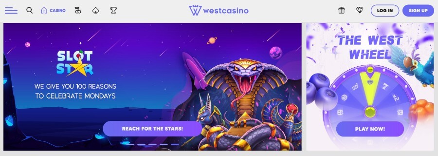 WestCasino - strona startowa