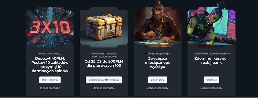 4 przykładowe promocje w kasynie WInsane.