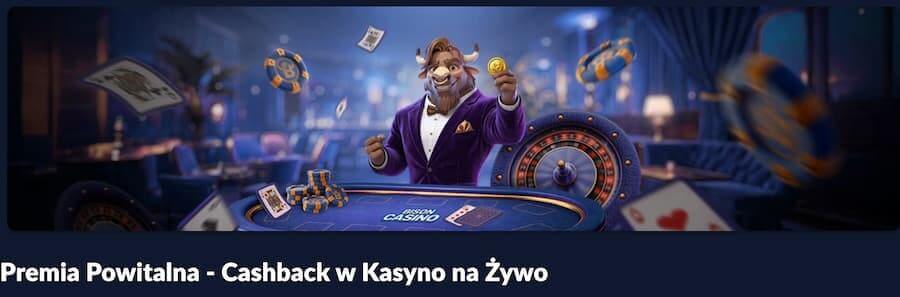 Bison Casino – bonus cashback 15% w kasynie na żywo dla nowych graczy