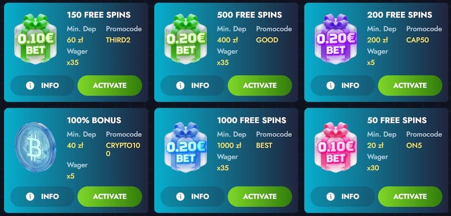 Bonus z niskim wymogiem obrotu w Hotline Casino
