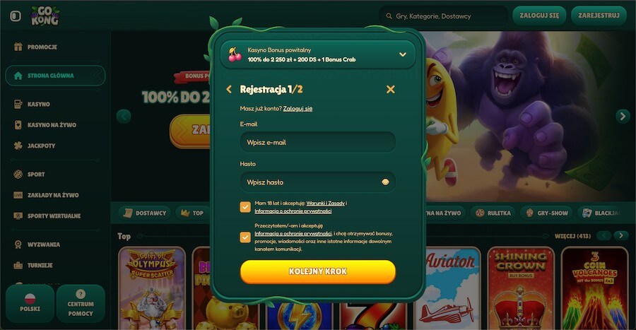 Recenzja kasyna Go Kong dla graczy z Polski