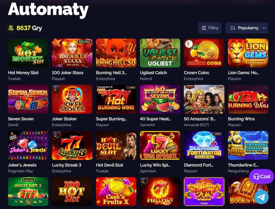 Popularne sloty w Goldbet Casino podczas testu