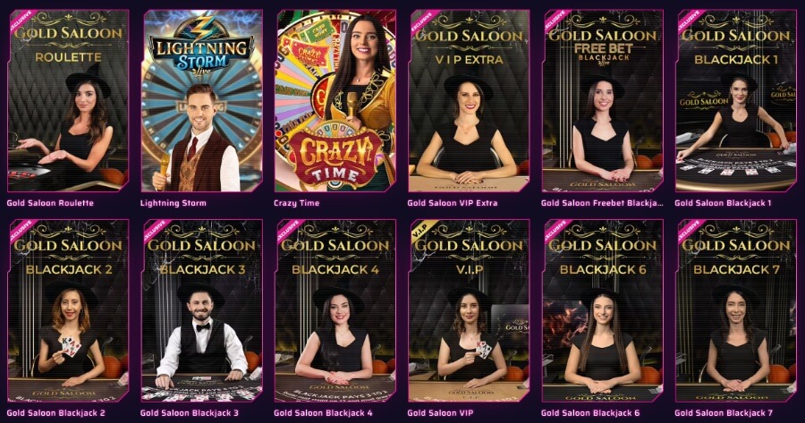 Kasyna na żywo oferowane przez kasyno RobyCasino