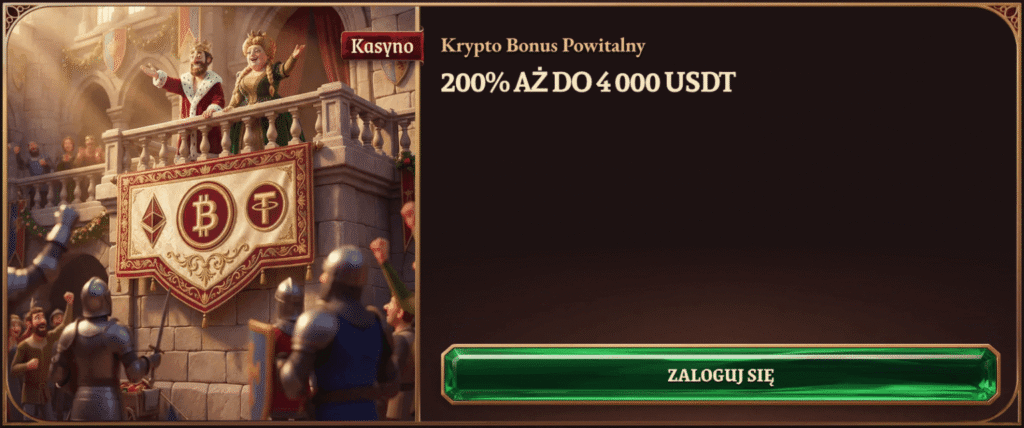 Krypto bonus powitalny w kasynie CrazyTower