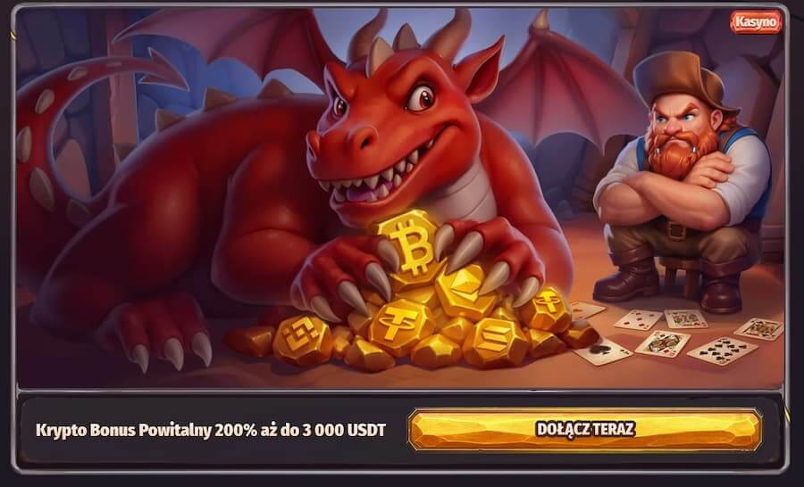Krypto bonus powitalny w kasynie Dragonia