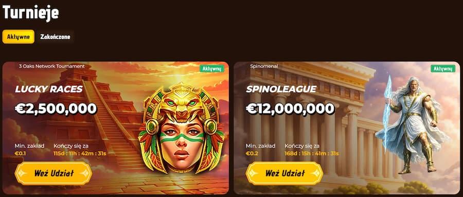 Turnieje w Mino Casino