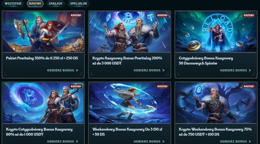 Promocje Ragnaro Casino podczas testu