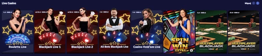 Gry na żywo w Total Casino