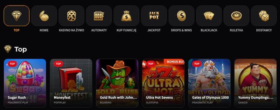 Popularne sloty w WildChance Casino podczas testu
